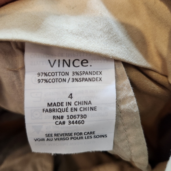 Vince Straight Leg Chinos Size 4 - Picture 5 of 7